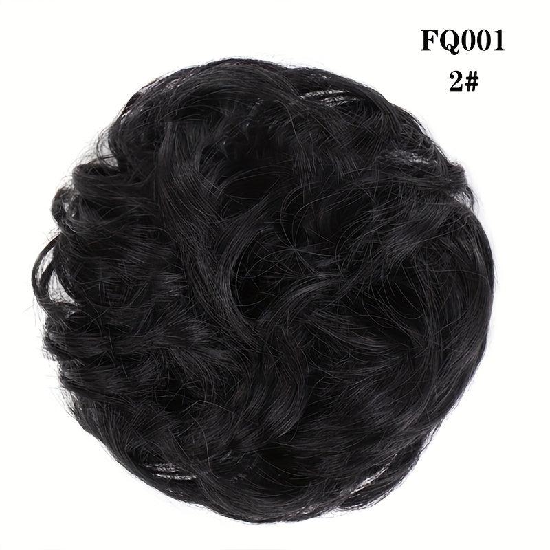 Curly Synthetic Messy Chignon Brown Hair Bun