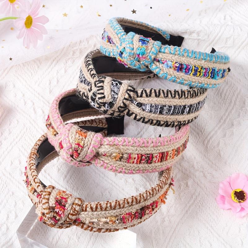 Glitter Sequin Headband Wide Headdress Women Girls