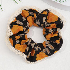 Bohemian Floral Large Scrunchie Hair Tie Lace Hair Rope