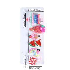 6pcs Cartoons Hair Clip Set Girls Hair Accessories Acrylic Hair Pins Headdress