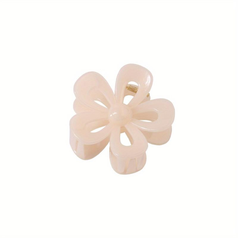 Frosted Hair Claw Hollow Flower Hair Claw Nonslip Ponytail Holder