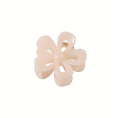Frosted Hair Claw Hollow Flower Hair Claw Nonslip Ponytail Holder