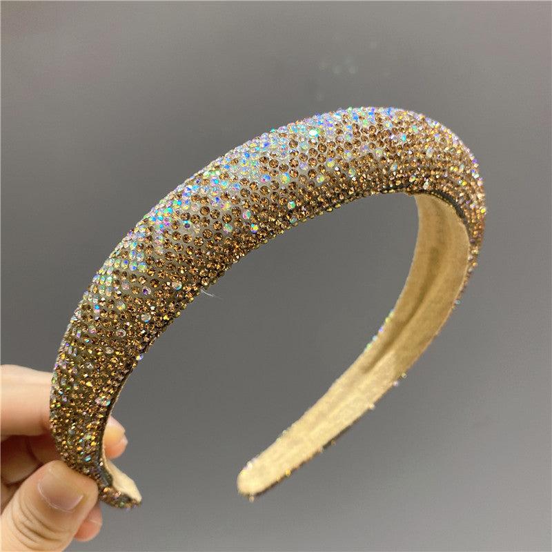 Sponge Gradient Rhinestone Hairband Vintage Headband Women Hair Accessories