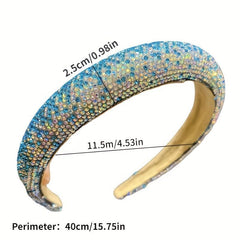 Sponge Gradient Rhinestone Hairband Vintage Headband Women Hair Accessories