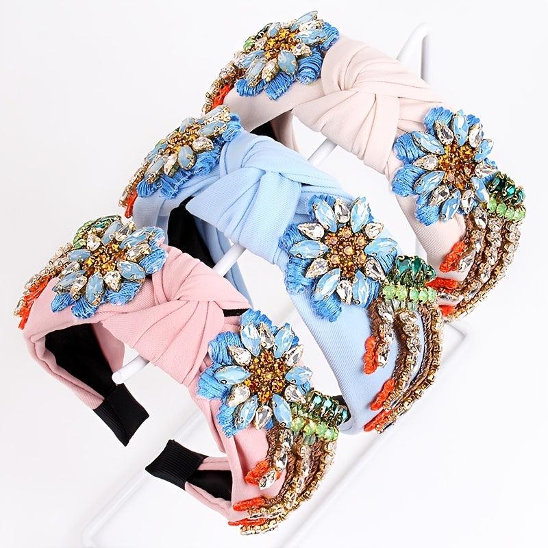 Crystal Headband Women Hair Accessories Flower Hairband