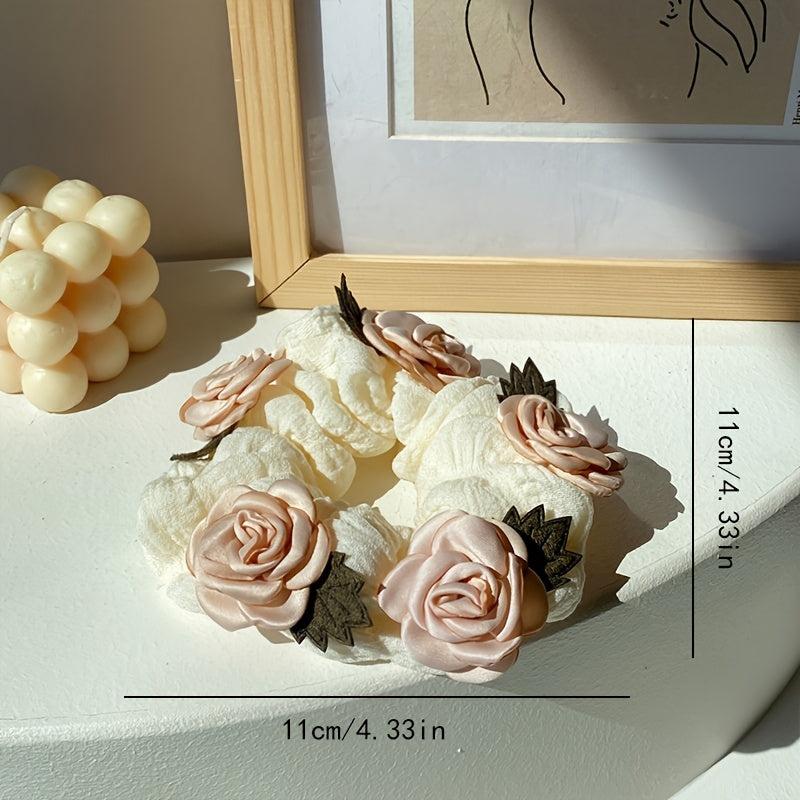Flower Hair Scrunchies Headwear for Girls Hair Accessories