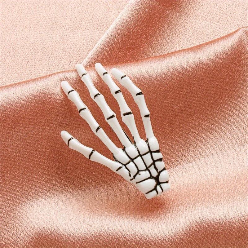 Y2K Skeleton Hand Bone Hair Clip Halloween Hair Slides for Women Girls