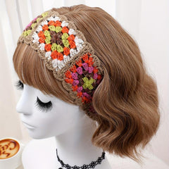 Knitted Flower Headband Crochet Bandana Hair Scarf Hair Band Women Girls
