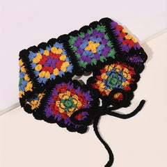 Knitted Flower Headband Crochet Bandana Hair Scarf Hair Band Women Girls