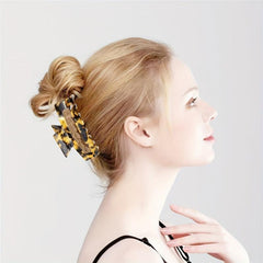 4pcs Hollowed Hair Claw Set Leopard Pattern Hair Clip
