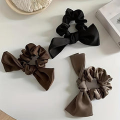 3pcs Satin Bow Scrunchies Hair Tie Style Hair Rope Girls Accessories