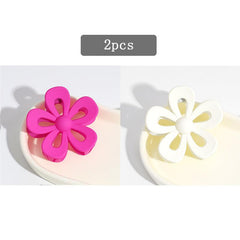 Matte Flower Hair Claw Clip Non Slip Strong Hold Grip Hair Jaw Clip