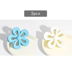 Matte Flower Hair Claw Clip Non Slip Strong Hold Grip Hair Jaw Clip