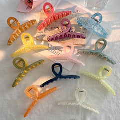 Solid Hair Claw Style Hair Claw Sweet Ponytail Holder Shark Claw Women Girls Hai