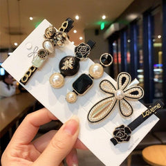Pearls Hair Clips Barrettes Macaroon Hairpins for Women