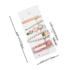 Pearls Hair Clips Barrettes Macaroon Hairpins for Women
