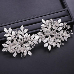 Bridal Silvery Crystal Wedding Hair Clip