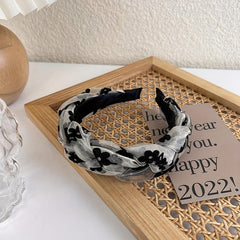 Braided Organza Hair Band Flower Pattern Headband Vintage Headdress Women Girls