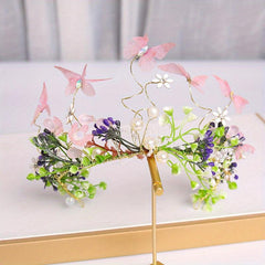 Vintage Butterfly Flower Crown Hair Accessories
