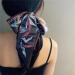 Scarf Hair Tie Soft Hair Band Neckerchief Hair Accessories For Women Girls