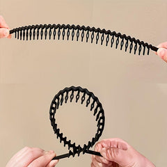 9pcs Frosted Headband Style Wavy Head Hoop Women's Hair Accessories