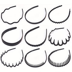 9pcs Frosted Headband Style Wavy Head Hoop Women's Hair Accessories