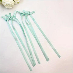 2pcs Braided Hair Ribbon Bow Hairpin Ponytail Headdress Tie Hair Accessories
