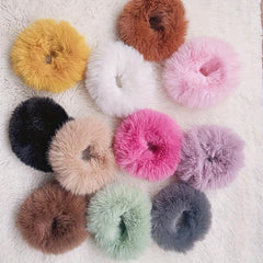 Plush Hair Tie Elastic Thick Velvet Hair Rope Ponytail Hair Accessories
