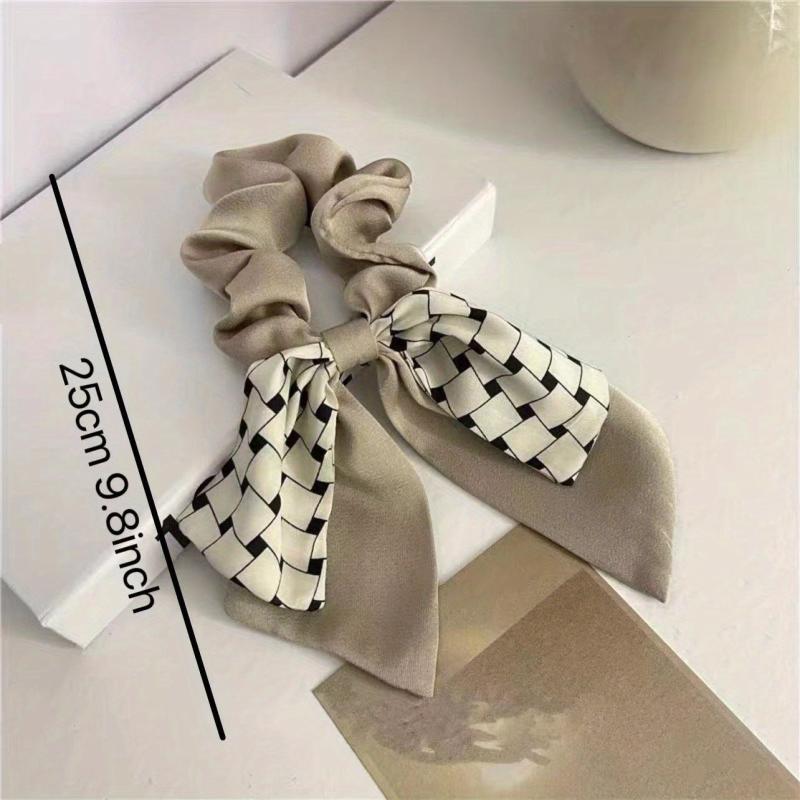 Bowknot Streamer Scrunchie Hair Tie Elastic Ponytail Holder Hair Accessories
