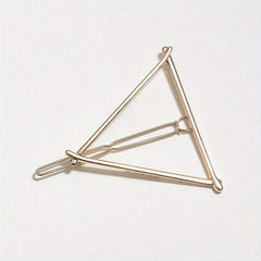 Triangle Frame Hair Clip Minimalist Solid Hair Pin Metal Headwear
