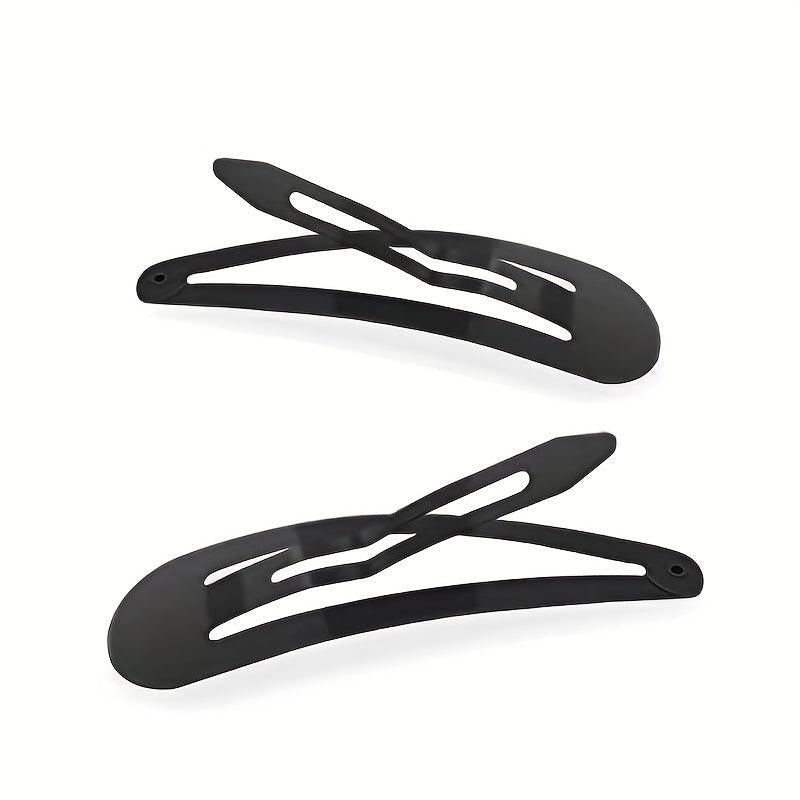 100pcs Colorful Snap Clip Metal Hair Clip for Women Girls