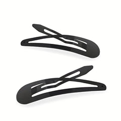 100pcs Colorful Snap Clip Metal Hair Clip for Women Girls