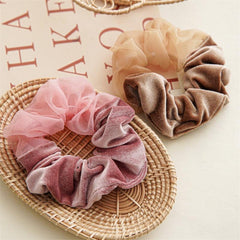 Velvet and Mesh Scrunchie Hair Tie Hair Rope Hair Accessories