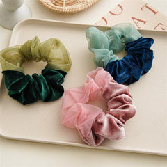 Velvet and Mesh Scrunchie Hair Tie Hair Rope Hair Accessories