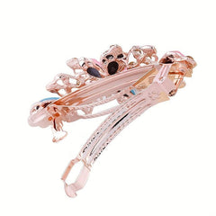 Glitter Crystal Flower Leaf Hair Clip for Women Girls