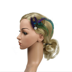 Peacock Hair Clip Fascinator Flapper Hair Pin Wedding Party