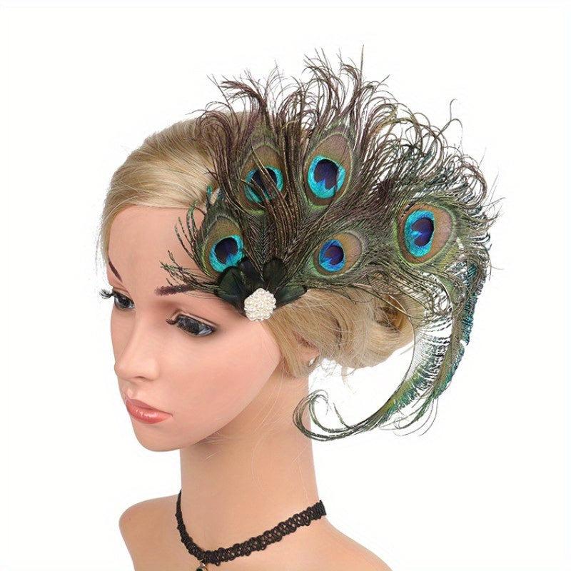 Peacock Hair Clip Fascinator Flapper Hair Pin Wedding Party
