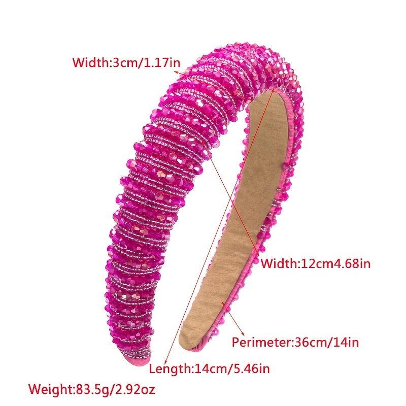 Vintage Baroque Beads Headband for Women Girls