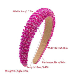 Vintage Baroque Beads Headband for Women Girls