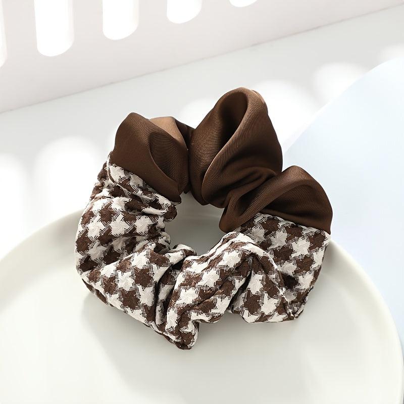 Plaid Print Scrunchies Hair Tie Style Hair Rope Elastic Ponytail Holder