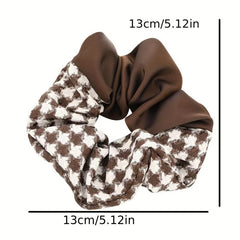 Plaid Print Scrunchies Hair Tie Style Hair Rope Elastic Ponytail Holder