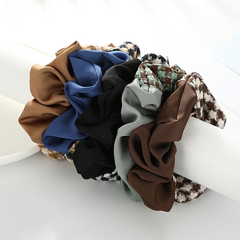 Plaid Print Scrunchies Hair Tie Style Hair Rope Elastic Ponytail Holder
