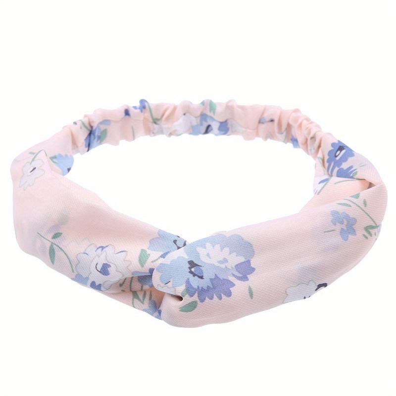 Flower Pattern Headband Wide Hair Band for Yoga Exercise