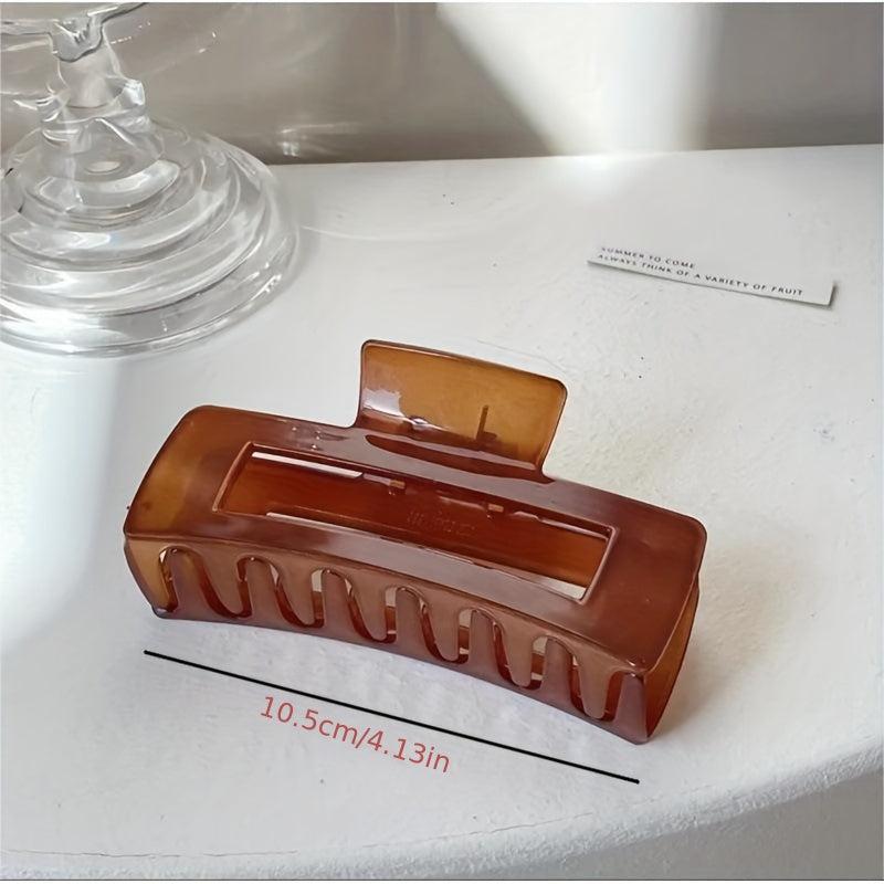 Resin Hair Claw Jelly Ponytail Holder for Women Girls