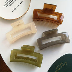 Resin Hair Claw Jelly Ponytail Holder for Women Girls