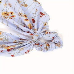 Floral Headband Ponytail Scrunchie Hair Accessories For Women