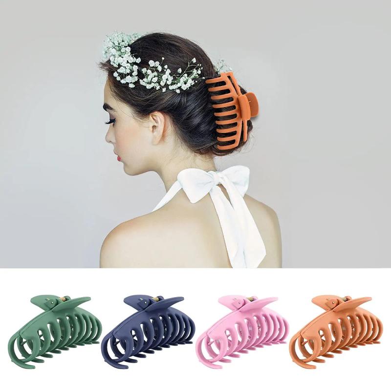 12 Pcs Matte Nonslip Large Hair Claw Clips Strong Hold Hair Clips
