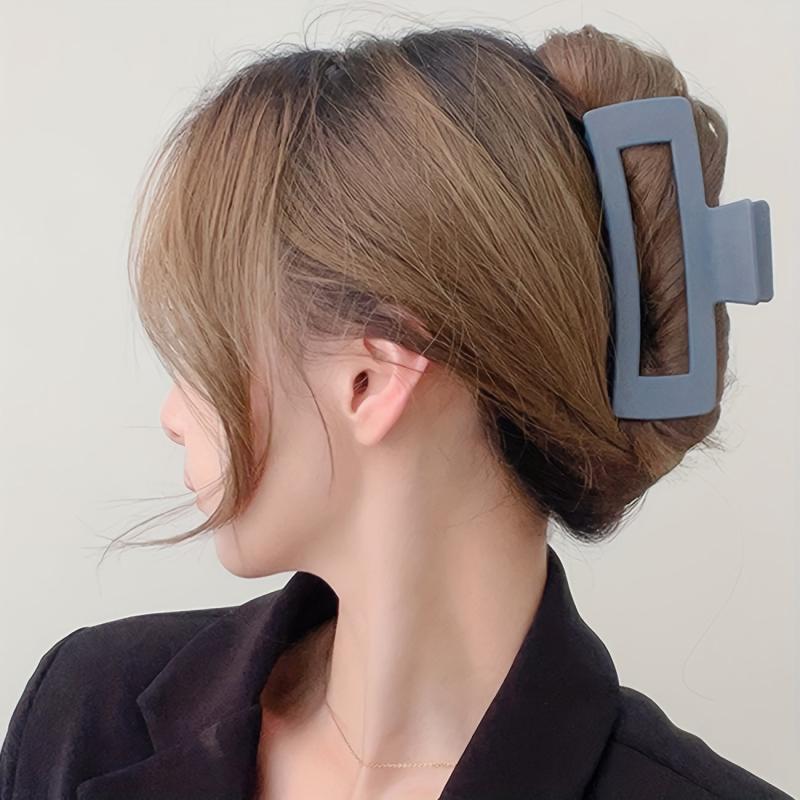 6pcs Vintage Frosted Hair Claw Solid Shark Claw Hair Accessories