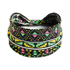 Geometry Print Wide Headband Hairband for Yoga Fitness Workout