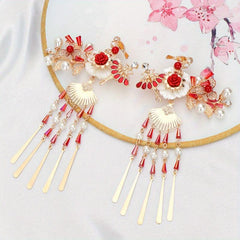 Chinese Flower Hair Clip Pendant Head Jewelry Hair Accessories